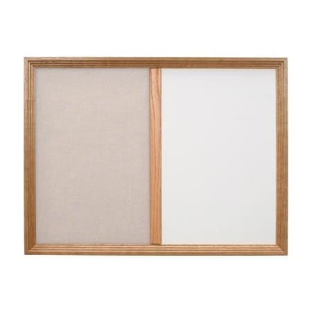 Decor Wood Combo Board,36x24,Cherry/Grey & Cloud